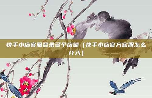 快手小店客服登录多个店铺（快手小店官方客服怎么介入）