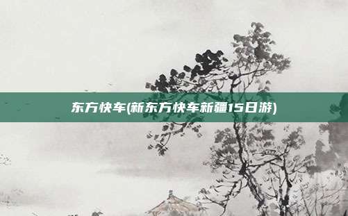 东方快车(新东方快车新疆15日游)