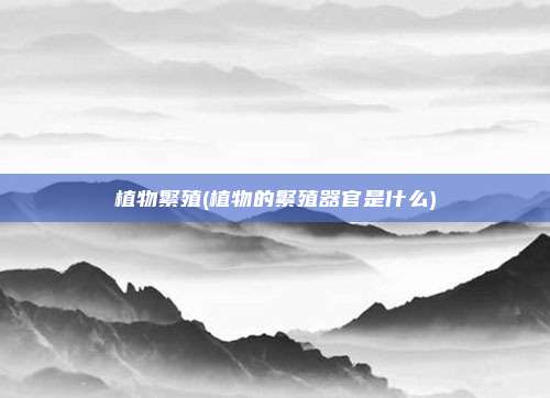 植物繁殖(植物的繁殖器官是什么)