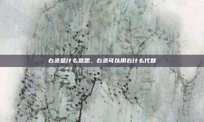 右录是什么意思,右录可以用右什么代替