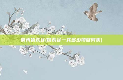 常州嬉戏谷(嬉戏谷一共多少项目列表)