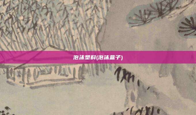 泡沫塑料(泡沫盒子)