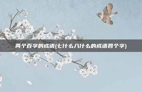 两个百字的成语(七什么八什么的成语四个字)