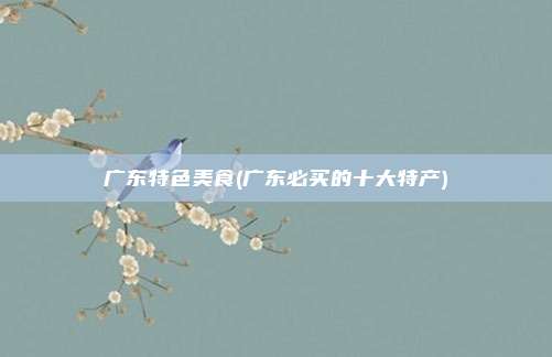 广东特色美食(广东必买的十大特产)