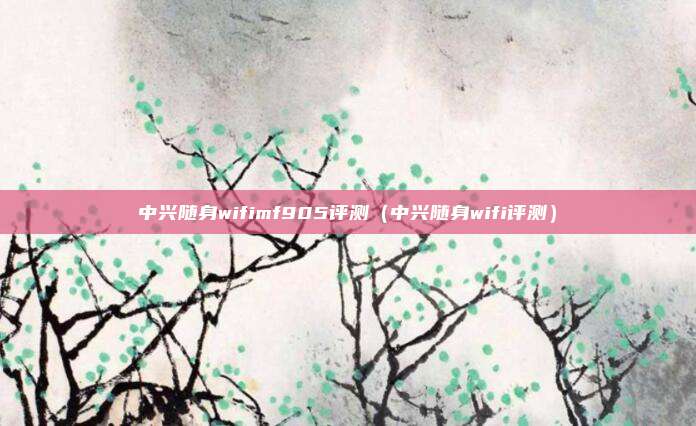 中兴随身wifimf905评测(中兴随身wifi评测)
