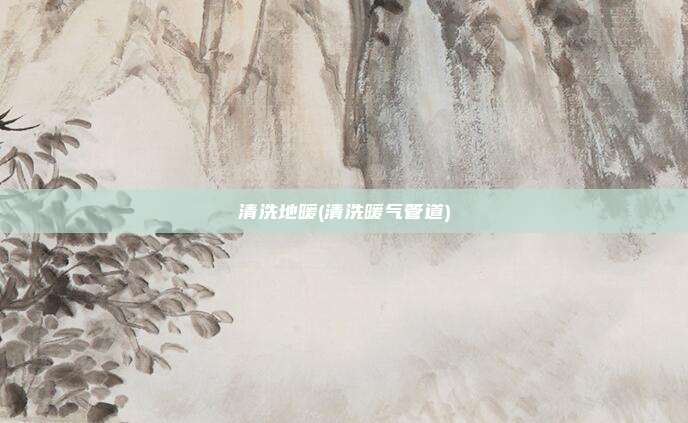 清洗地暖(清洗暖气管道)
