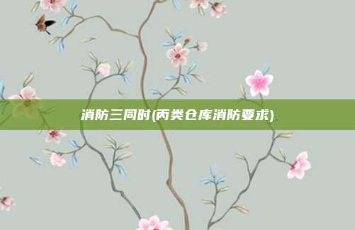 消防三同时(丙类仓库消防要求)