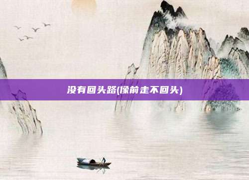 没有回头路(像前走不回头)