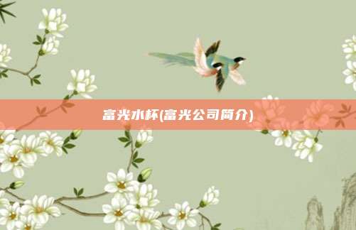富光水杯(富光公司简介)