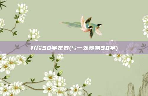 好段50字左右(写一处景物50字)