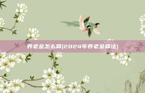 养老金怎么算(2024年养老金算法)