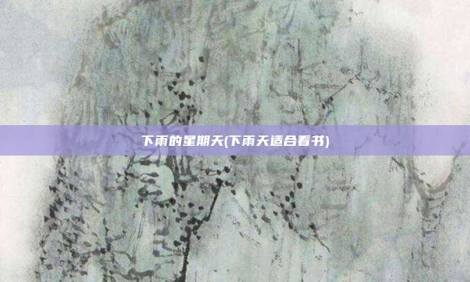下雨的星期天(下雨天适合看书)