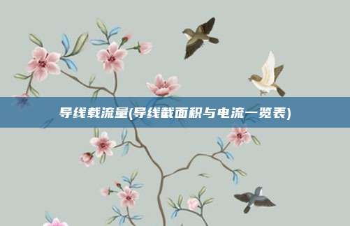 导线载流量(导线截面积与电流一览表)
