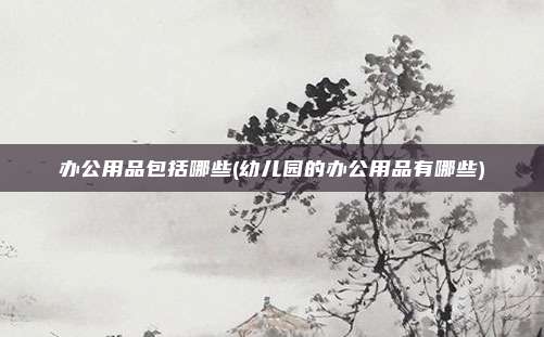 办公用品包括哪些(幼儿园的办公用品有哪些)