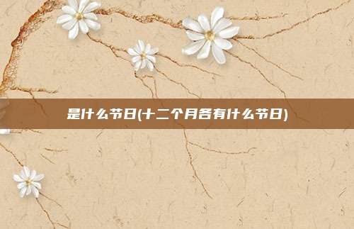 是什么节日(十二个月各有什么节日)