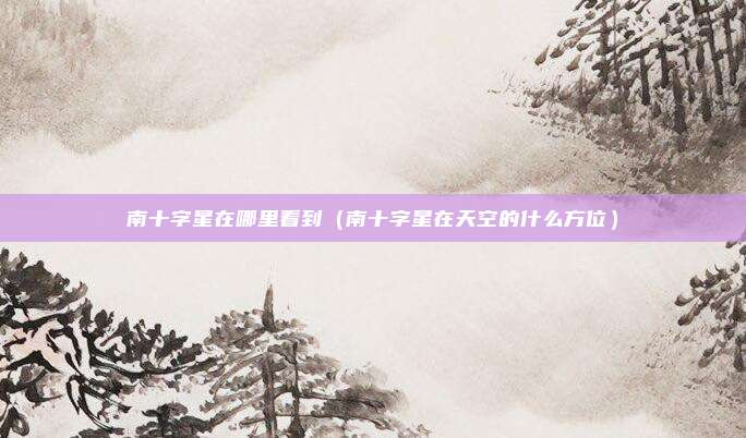 南十字星在哪里看到（南十字星在天空的什么方位）