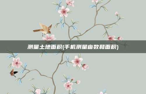 测量土地面积(手机测量亩数和面积)