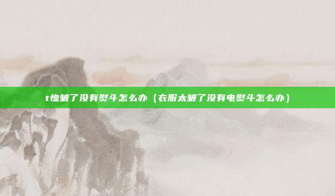 t恤皱了没有熨斗怎么办(衣服太皱了没有电熨斗怎么办)