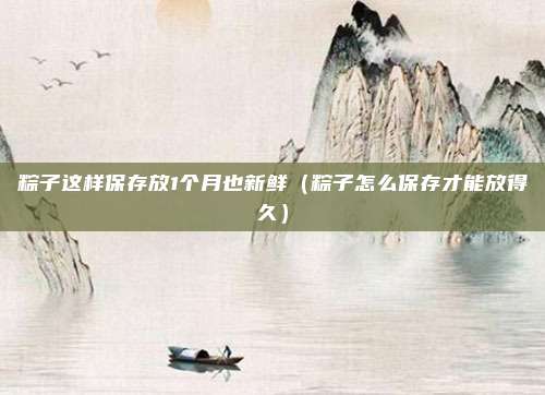 粽子这样保存放1个月也新鲜（粽子怎么保存才能放得久）