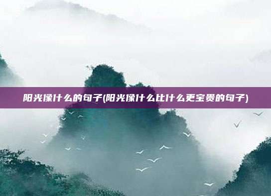 阳光像什么的句子(阳光像什么比什么更宝贵的句子)