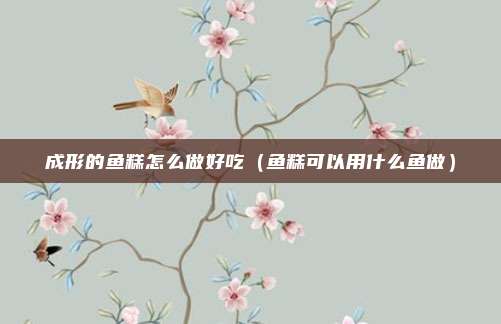 成形的鱼糕怎么做好吃（鱼糕可以用什么鱼做）