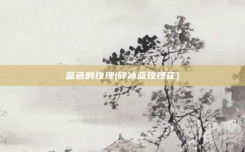 蓝色的玫瑰(碎冰蓝玫瑰花)