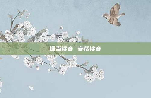 适当读音 安恬读音