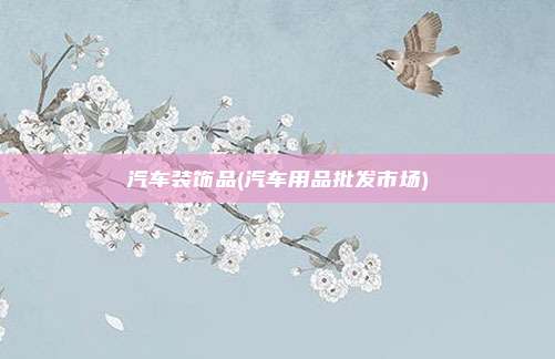 汽车装饰品(汽车用品批发市场)
