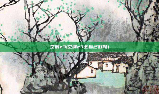 空调e3(空调e3会自己好吗)