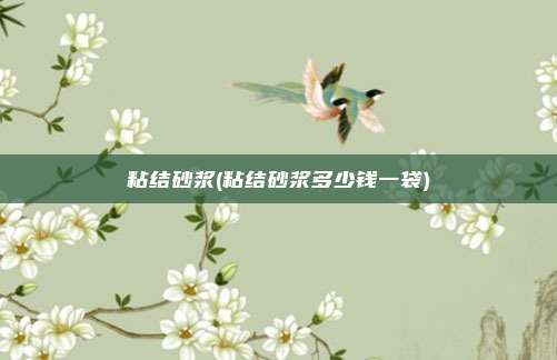 粘结砂浆(粘结砂浆多少钱一袋)