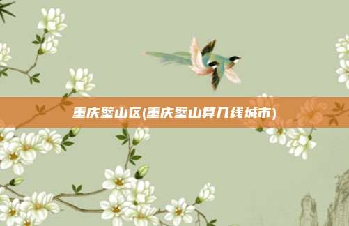 重庆璧山区(重庆璧山算几线城市)