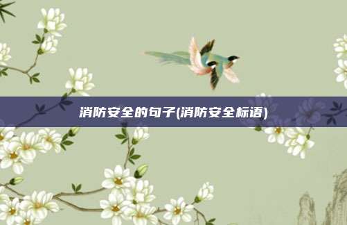 消防安全的句子(消防安全标语)