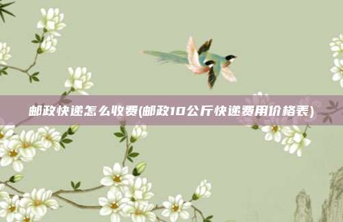 邮政快递怎么收费(邮政10公斤快递费用价格表)
