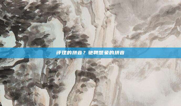 评理的拼音?驰聘想象的拼音