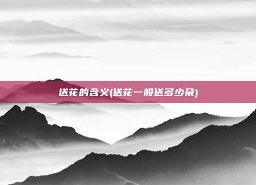 送花的含义(送花一般送多少朵)