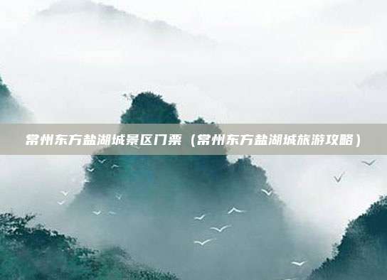 常州东方盐湖城景区门票（常州东方盐湖城旅游攻略）