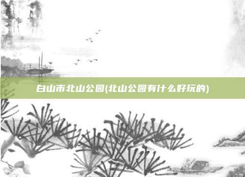 白山市北山公园(北山公园有什么好玩的)