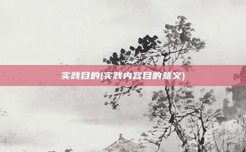实践目的(实践内容目的意义)