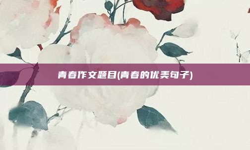 青春作文题目(青春的优美句子)