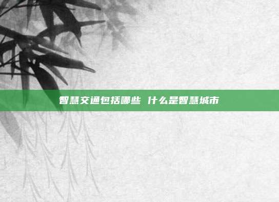 智慧交通包括哪些 什么是智慧城市