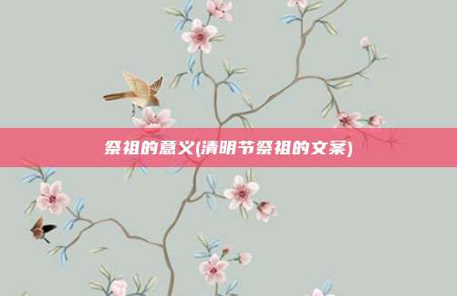 祭祖的意义(清明节祭祖的文案)