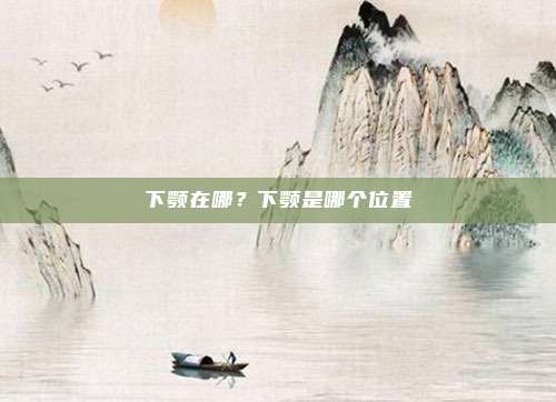 下颚在哪?下颚是哪个位置