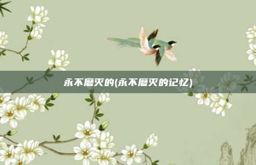 永不磨灭的(永不磨灭的记忆)