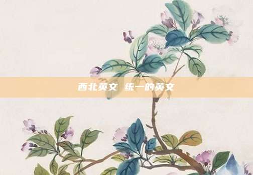 西北英文 统一的英文