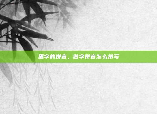 里字的拼音,做字拼音怎么拼写