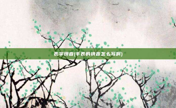 表字拼音(手表的拼音怎么写啊)