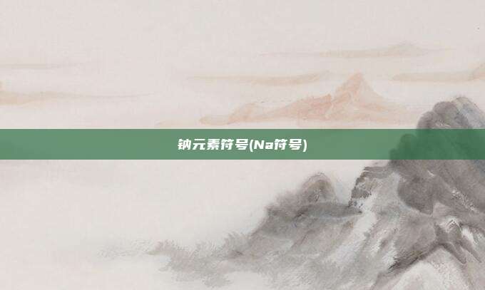 钠元素符号(Na符号)