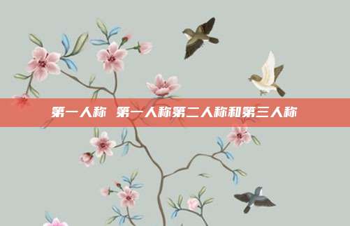 第一人称 第一人称第二人称和第三人称