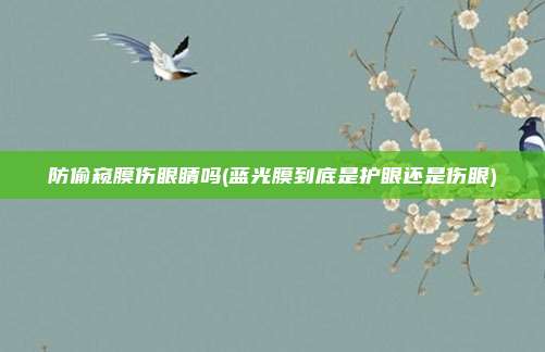 防偷窥膜伤眼睛吗(蓝光膜到底是护眼还是伤眼)