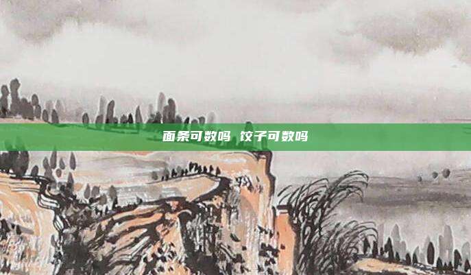 面条可数吗 饺子可数吗